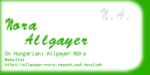 nora allgayer business card